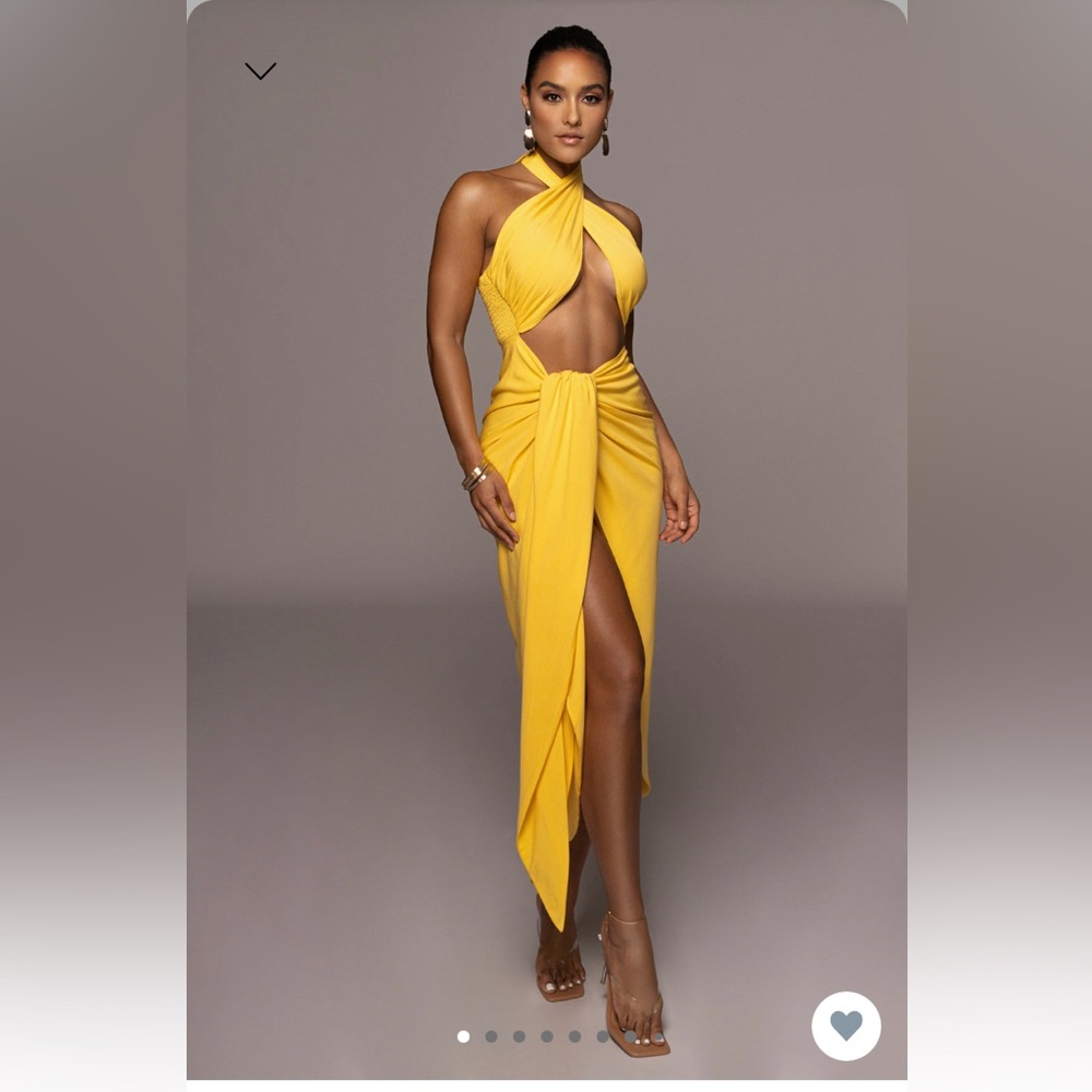 Yellow Sahara dress size Small JLUXLABEL